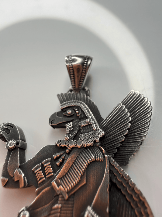 Sterling Silver Assyrian Winged Apkallu (Annunaki) Pendant