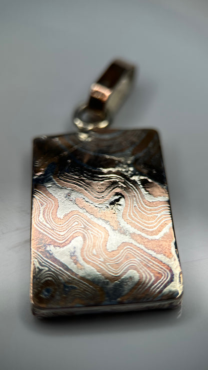 Meteorite & Mokume Gane  Pendant