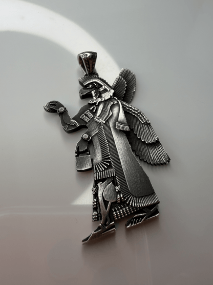 Sterling Silver Assyrian Winged Apkallu (Annunaki) Pendant