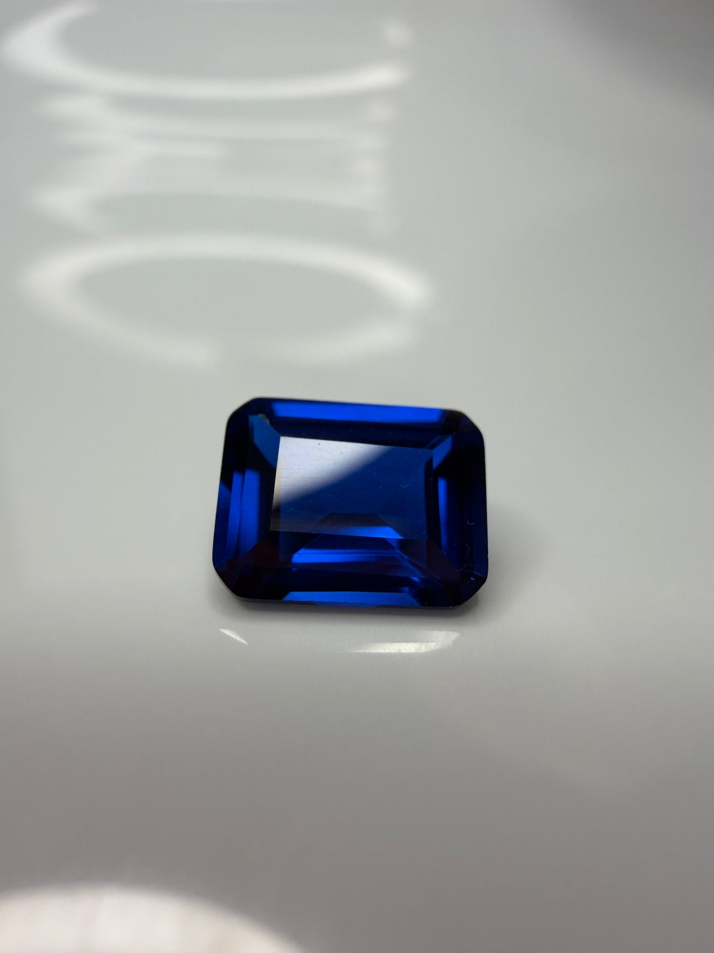 Emerald Cut Lab Grown Blue Sapphire 2.60cts