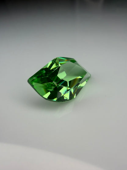 Eye Shaped Cut Uranium Glass 6.90cts