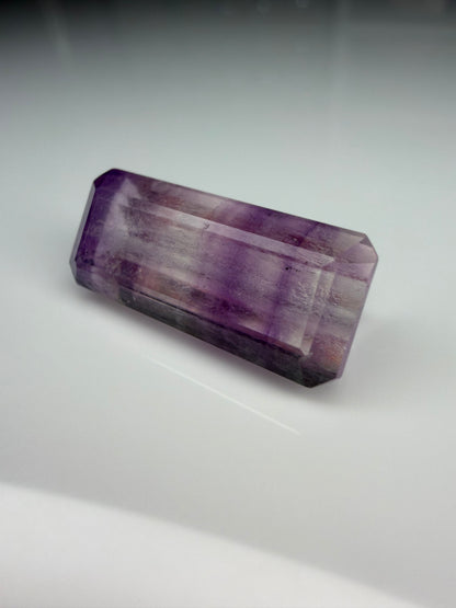 Emerald Cut Purple Banded Flourite 18.10cts