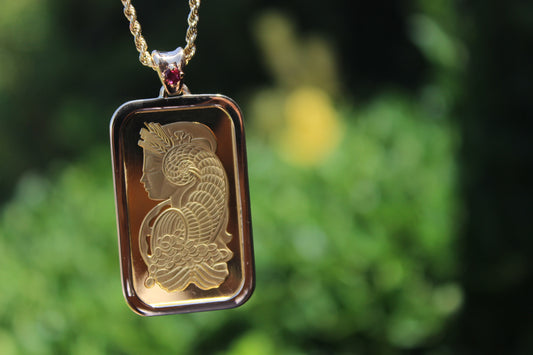 Pamp Fortuna Suisse 1 oz Gold Bar Pendant