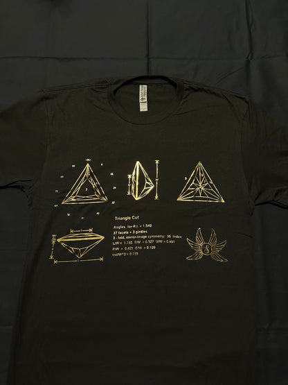 Triangle Cut Gemstone Diagram Shirt
