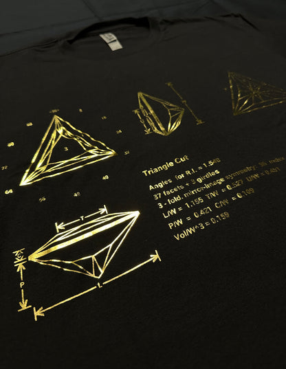 Triangle Cut Gemstone Diagram Shirt