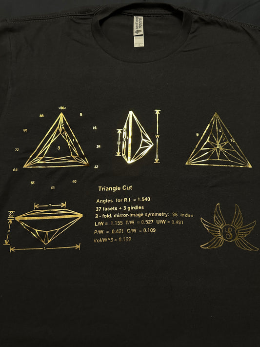 Triangle Cut Gemstone Diagram Shirt