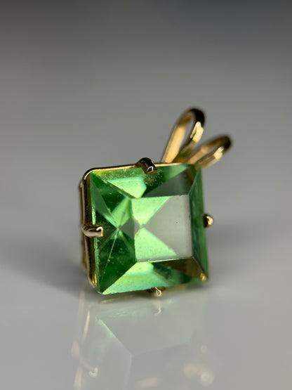 Uranium Glass Gold Pendant