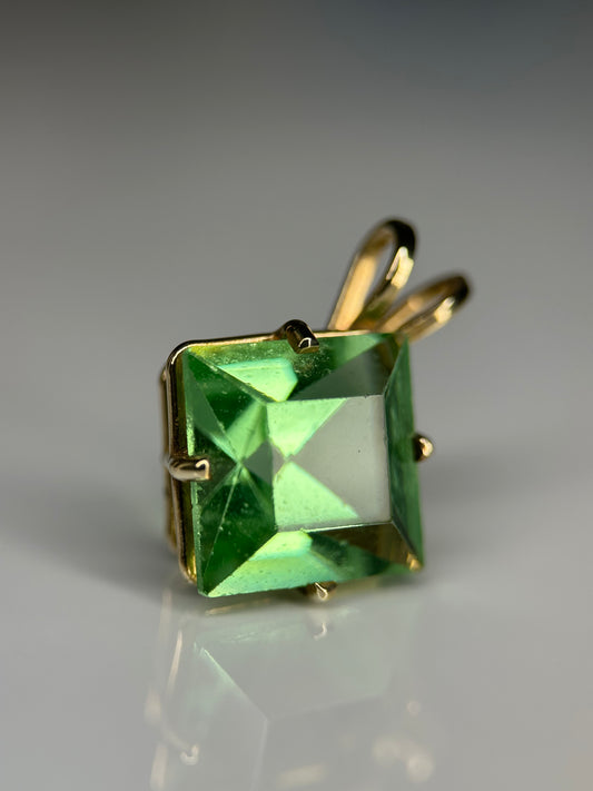 Uranium Glass Gold Pendant