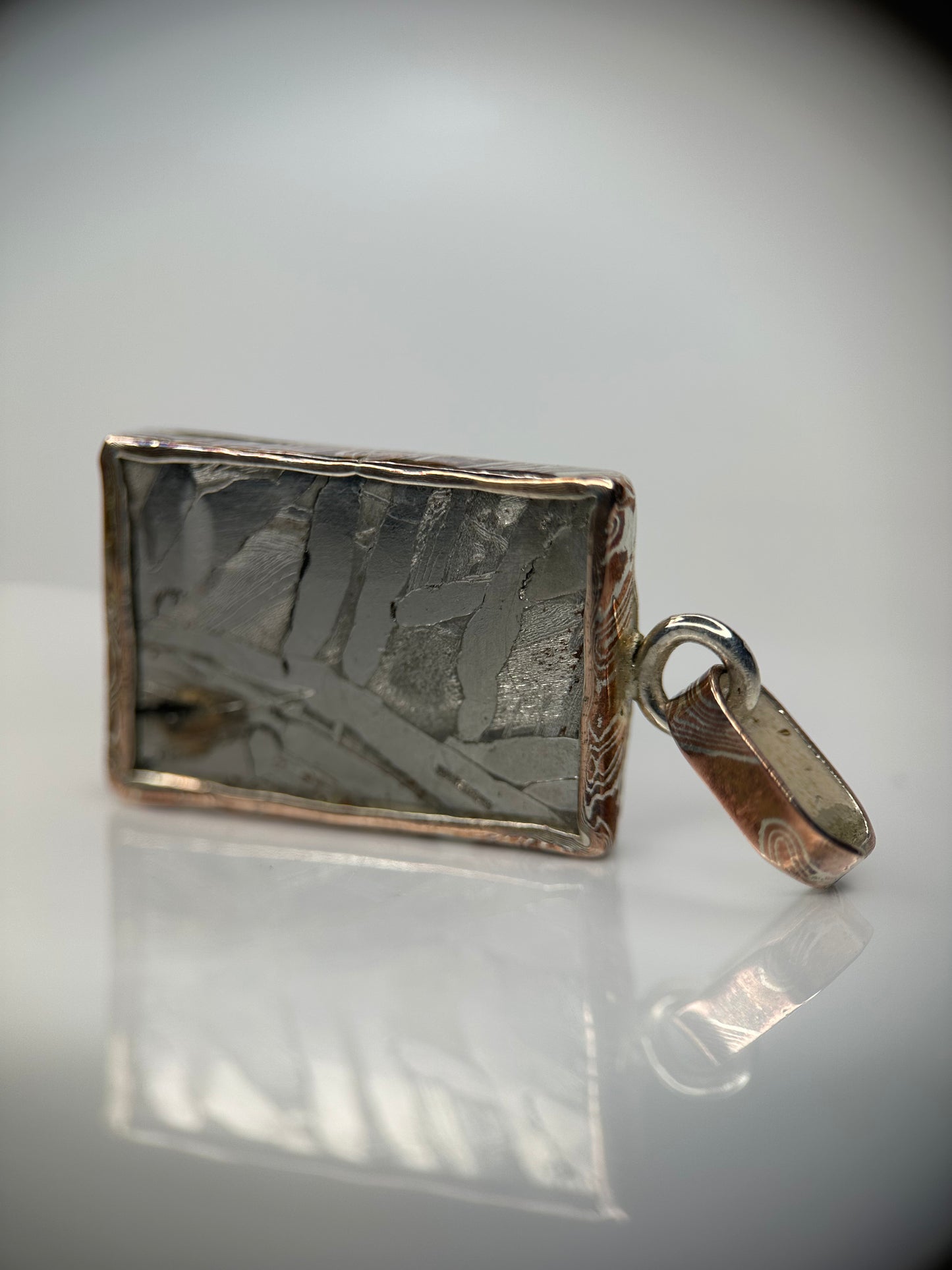 Meteorite & Mokume Gane  Pendant
