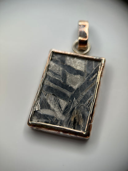 Meteorite & Mokume Gane  Pendant