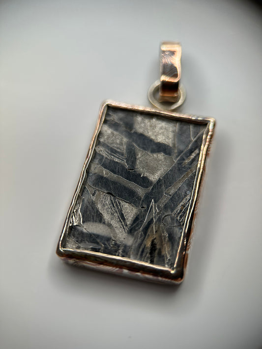 Meteorite & Mokume Gane  Pendant