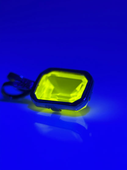 Silver Yttrium Garnet Pendant