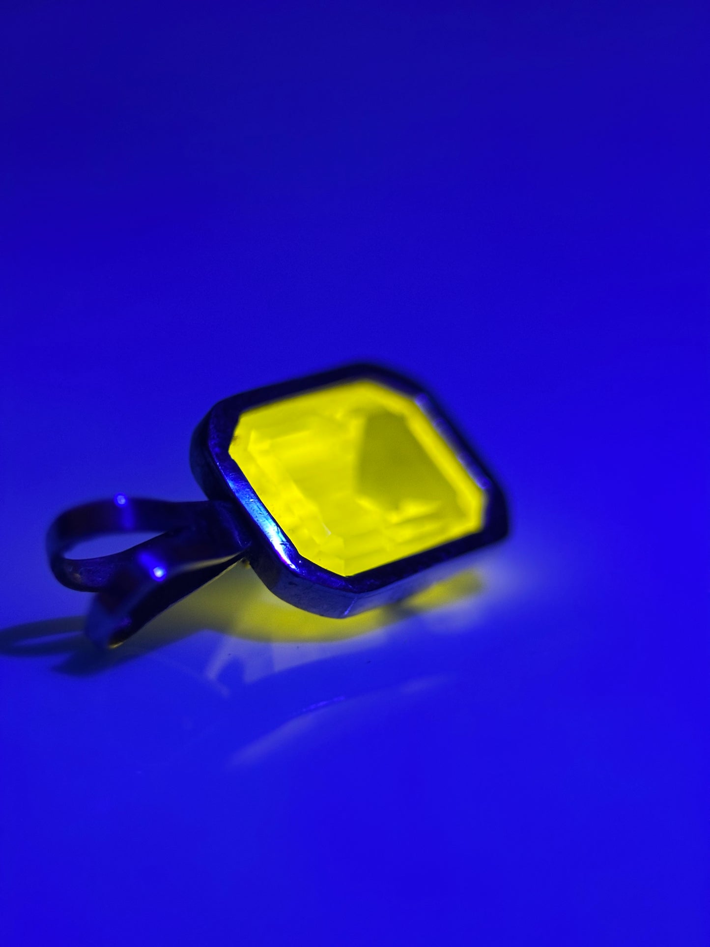 Silver Yttrium Garnet Pendant
