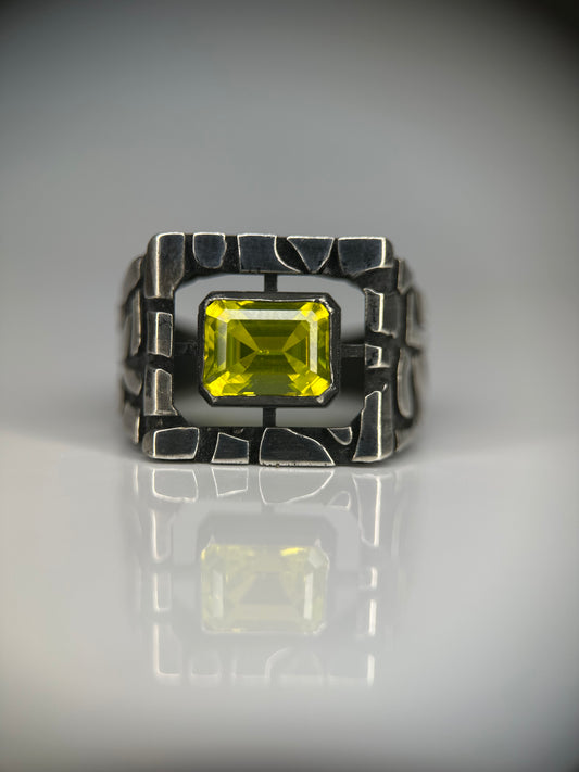 Yttrium Garnet Nugget ring