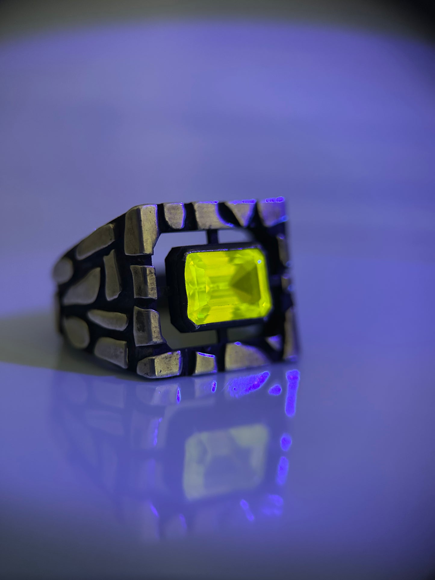 Yttrium Garnet Nugget ring