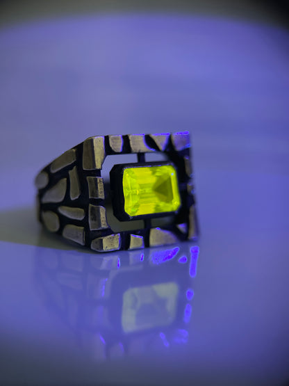 Yttrium Garnet Nugget ring