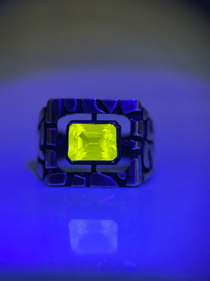 Yttrium Garnet Nugget ring