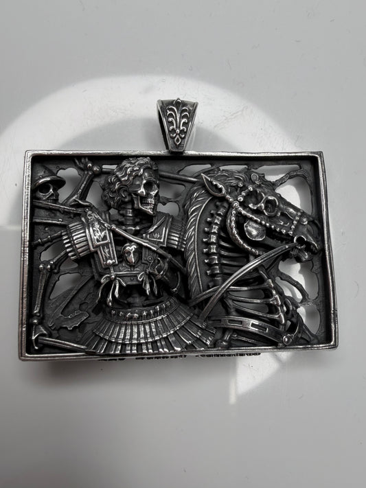 Skeletonized Alexander the Great Mosaic Pendant