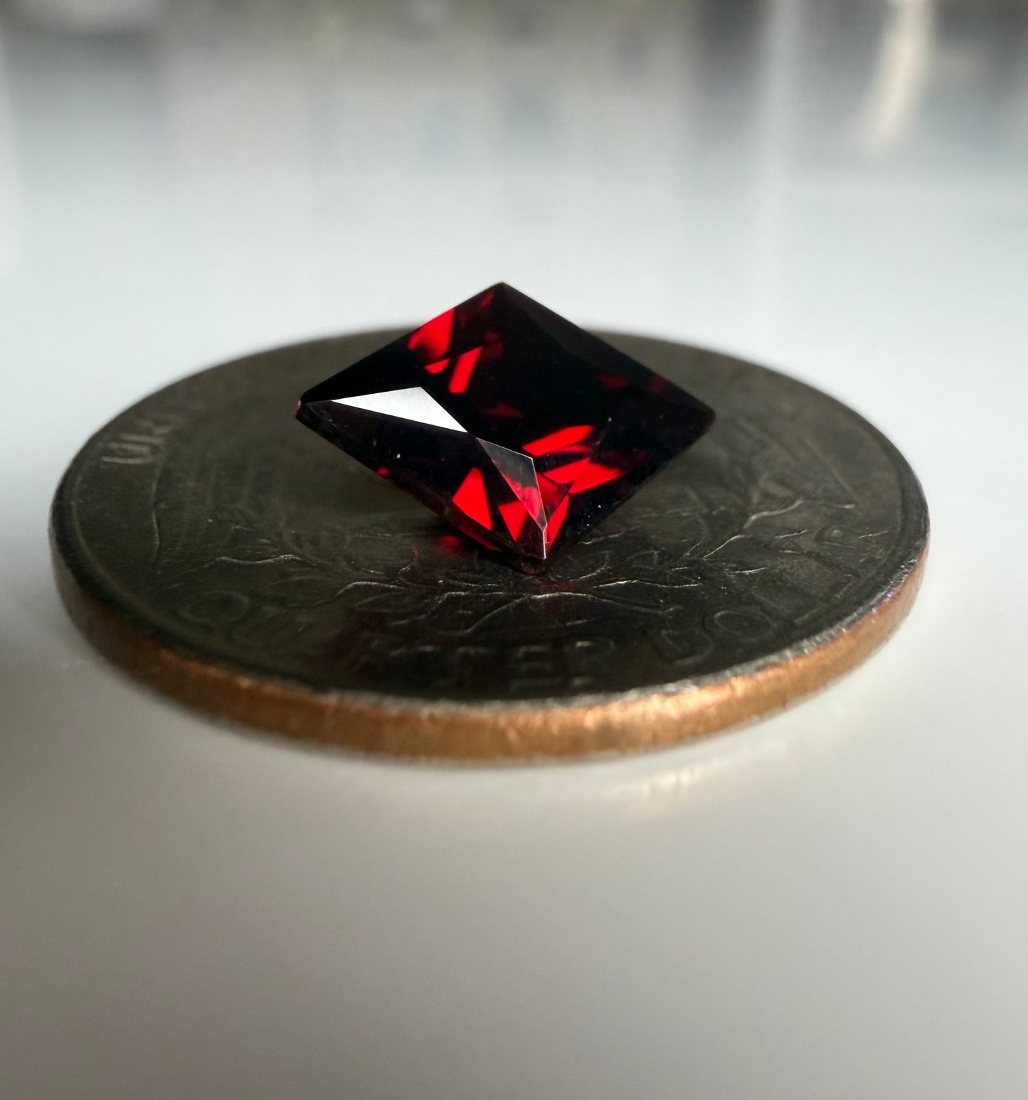 Kite Cut Deep Vivid Red Garnet 2.15ct