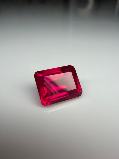 Emerald Cut Lab Grown Ruby 3.15cts