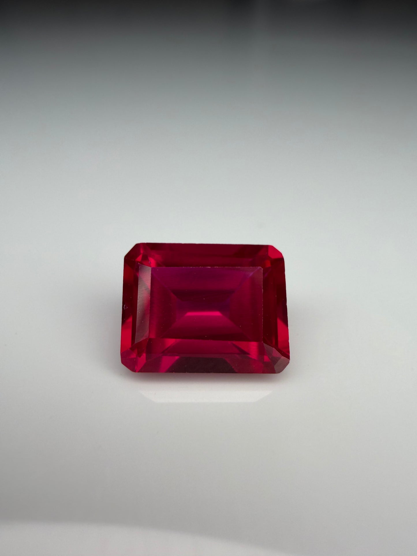 Emerald Cut Lab Grown Ruby 3.15cts