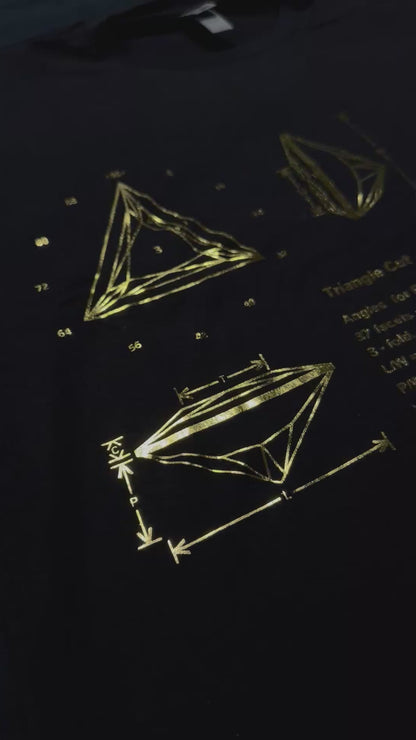 Triangle Cut Gemstone Diagram Shirt