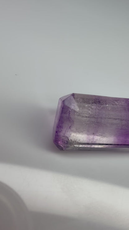 Emerald Cut Purple Banded Flourite 18.10cts