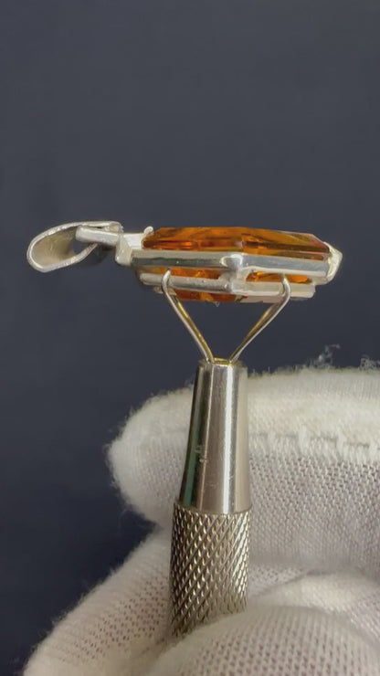 Citrine Silver Pendant